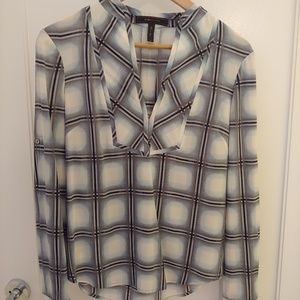 BCBG silk squares blouse